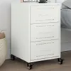 vidaXL Nachttisch Weiß 36x39x59 cm Stahl Produktbild-Vorschau 1