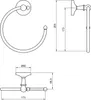 Portasciugamani da parete, cromato, stile retrò, accessori Anteprima dell’immagine prodotto 2