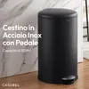 CASABEL Pattumiera, 50L, nero, acciaio inox, 100% acciaio Anteprima dell’immagine prodotto 2