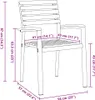 vidaXL Gartenstuhl 8 pcs Braun 56 x 57 x 87 cm Massivholz Produktbild-Vorschau 7