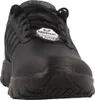 A close-up, front-facing view of a black Skechers shoe. Produktbild-Vorschau