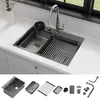 Lavello da cucina multifunzionale in acciaio inossidabile Anteprima dell’immagine prodotto 1