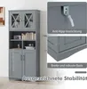GOPLUS 145 cm Badezimmerschrank, freistehender Produktbild-Vorschau 5