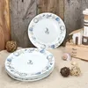 Neptun sada 6 námořních talířů na dorty a zákusky porcelán Náhled obrázku produktu 2