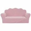 vidaXL Canapé pour enfants 2 places rose doux en peluche Voir les images du produit 3