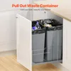 Poubelle coulissante VEVOR (50 Qt x2), double poubelle de Voir les images du produit 2
