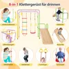 COSTWAY Klettergerüst, 8 in 1 Kletterwand, Affenstangen, Produktbild-Vorschau 4