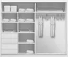 A11 Kleiderschrank mit Schiebetür aus Glas mit Spiegel - Produktbild-Vorschau 4