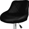 A close-up studio shot of a black bar stool. Podgląd zdjęcia produktu