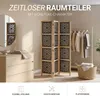 Homestyle4u Paravent Raumteiler 3 teilig Holz Trennwand Produktbild-Vorschau 4