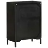 vidaXL Sideboard Schwarz 55x30x77 cm Massivholz Mango und Produktbild-Vorschau 2