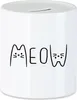 Meow Beutel  Katze Cat Geschenkidee Katzenfans Süßes Motiv Produktbild-Vorschau 1