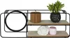 Wandregal mit Spiegel schwarz Metall 50 cm x 10 cm x 20 cm Produktbild-Vorschau 6