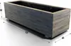 Pflanzkübel Kiefer - Grau Lasiert 120 x 40 cm Blumenkasten Produktbild-Vorschau 1