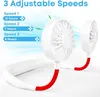 Nackenventilator 2000mAh USB leise tragbar Weiß Produktbild-Vorschau 2