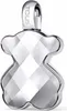 A silver-colored pendant shaped like a teddy bear with faceted surfaces, on a white background. Náhľad obrázku produktu
