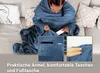 Kuscheldecke mit Ärmeln, 170x200 cm, blau (dunkelblau) Produktbild-Vorschau 3