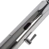 A close-up shot of a chrome faucet with a black sensor and a small lever. Produktbild-Vorschau