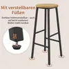 MODFU Set van 2 barkrukken, eetkamerstoelen met verstelbare Productafbeelding-voorbeeld 5