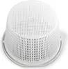 A white plastic skimmer basket with a perforated top and sides, shown from a slightly elevated angle against a white background. Produktbild-Vorschau