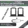 Image shows SIM card trays and a SIM ejector tool for an iPhone XS, along with descriptive text. Produktbild-Vorschau