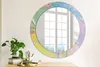 Ø70cm Spiegel - Glasrahmen mit Aufdruck - Wandspiegel Produktbild-Vorschau 3