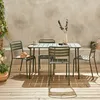 Set tavolo da giardino in acciaio con 4 sedie, 120cm, Verde Anteprima dell’immagine prodotto 6
