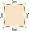 Sonnensegel 5x5m quadratisch Creme - luftdurchlässig - Produktbild-Vorschau 3
