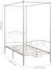 vidaXL Himmelbett-Gestell Weiß Metall 100 x 200 cm Produktbild-Vorschau 4
