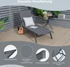 COSTWAY Sonnenliege Liegestuhl mit Rädern, Gartenliege mit Produktbild-Vorschau 4