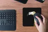 MuchoWow® Mauspad Mousepad Flamingo - Vogel - Gold 20x20 cm Produktbild-Vorschau 3