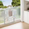 VOUNOT® Wand Wäscheständer Klappbar, Platzsparend Weiß Produktbild-Vorschau 6