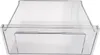 A clear, empty plastic drawer, likely for a refrigerator or freezer. Produktbild-Vorschau