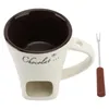 Hrnček na čokoládové fondue, keramický ohrievač masla, Náhľad obrázku produktu 2