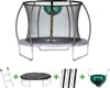 A trampoline with safety net and accessories, shown on a white background. Voir les images du produit