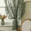 Lot de 2 rideaux vintage en voile transparent à fleurs en Voir les images du produit 5