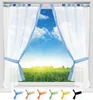 Záclona Skyline, velikost: 140x120cm, barva: modrá Náhled obrázku produktu 1