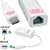 Weiß micro USB to LAN Adapter Ethernet Kabel Patchkabel DSL Produktbild-Vorschau 1