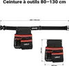 Wiltec Ceinture porte-outils, 25 x 30 cm – Capacité de 15 Voir les images du produit 3