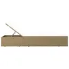 Lettino prendisole in poly rattan marrone e bianco crema Anteprima dell’immagine prodotto 4