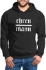 Hoodie Herren Ehrenmann Kapuzen-Pullover Moonworks® schwarz Produktbild-Vorschau 2