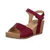 Rieker Damen V8355-35 Plateausandalen bordeaux (Größe: 39)- Produktbild-Vorschau 9