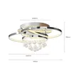 Lucande LED-Deckenleuchte Keely, chromfarben, Kristall, Produktbild-Vorschau 7