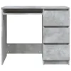 A concrete-effect desk with drawers and a keyboard tray. Voir les images du produit