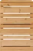 A close-up, front-facing view of a wooden cabinet with slatted doors. Podgląd zdjęcia produktu