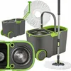A collage of images showing a spin mop and bucket set from different angles. Náhled obrázku produktu