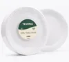Pappteller Tevoria 22 cm, 100 Stück, weiß, geriffelt Produktbild-Vorschau 3