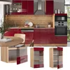 Mobile da cucina in vetro Vicco Fame-Line Bordeaux lucido Anteprima dell’immagine prodotto 2