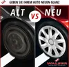 Comparison of old and new car wheel covers. Produktbild-Vorschau