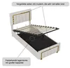SUNFECILI Polsterbett 90x200 cm,Boxspringbett 90x200,mit Produktbild-Vorschau 5
